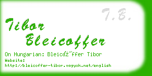 tibor bleicoffer business card